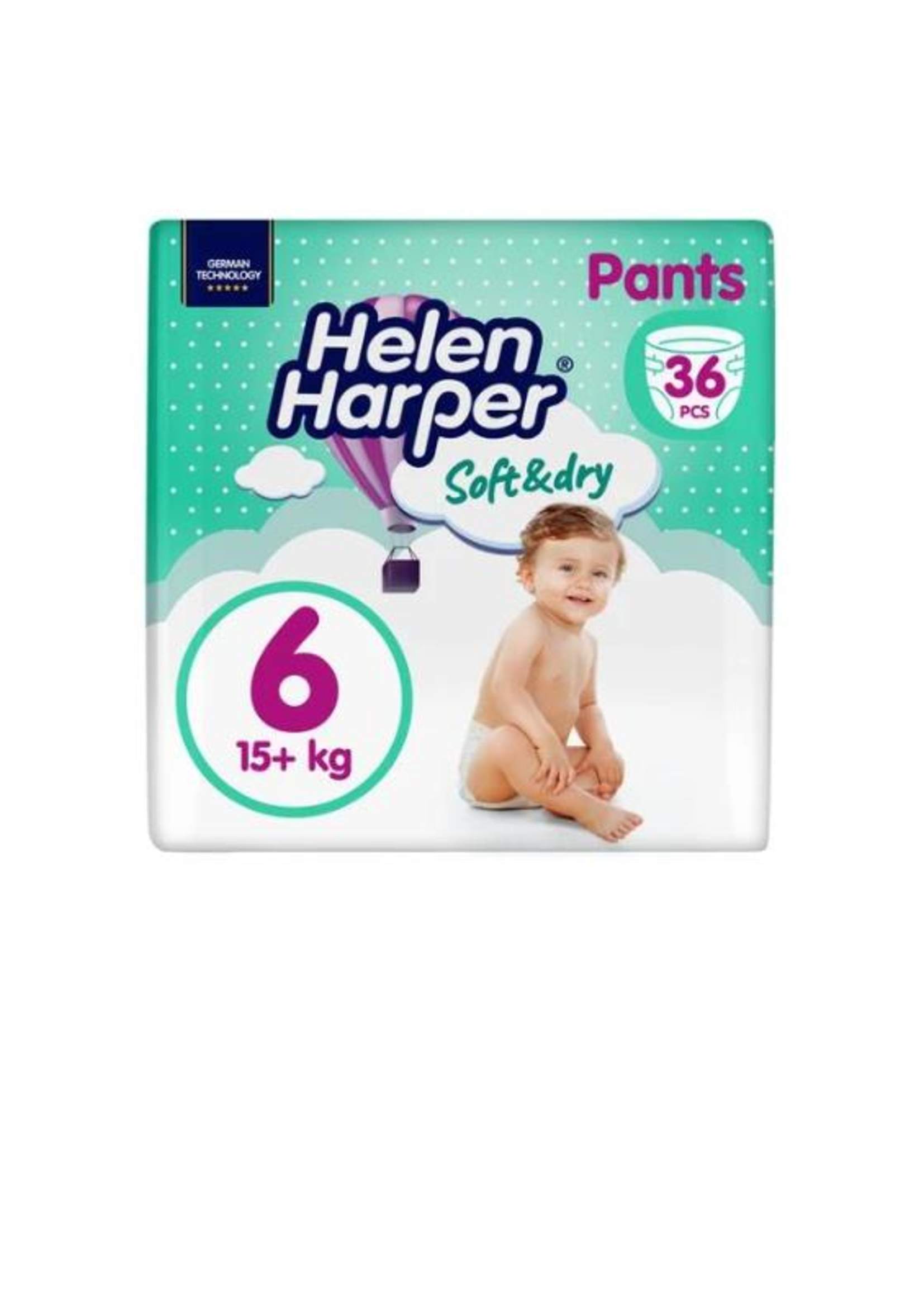 Helen Harper підгузники-трусики дитячі Soft&Dry Pants 6 (15+кг) 36шт XL